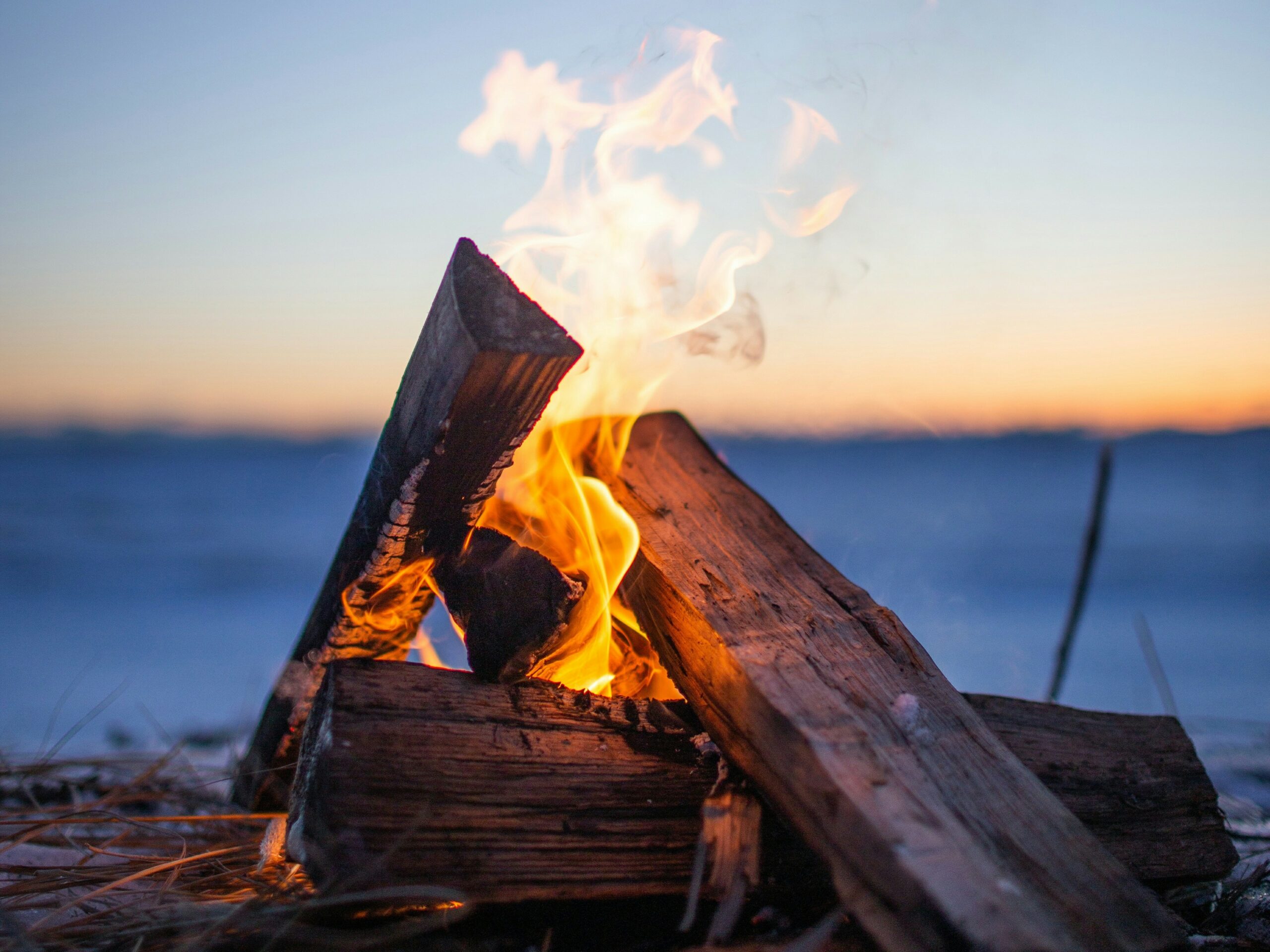 Feu sur la plage